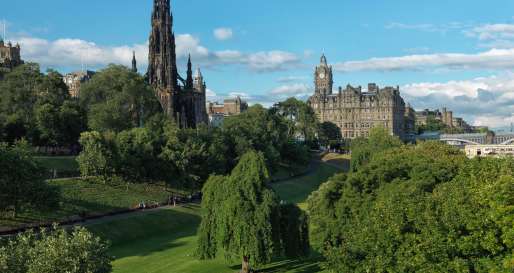Exterior and Princes Street Gardens  - The Balmoral Hotel