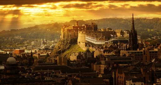 Edinburgh castle and old town 