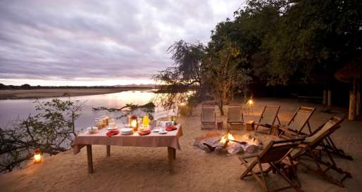 River Dining - Island Bush Camp