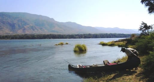 Canoeing on the Zambezi