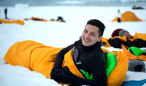 Camping in the Antarctica