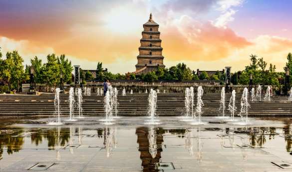Wild Goose Pagodas on route to Chengdu