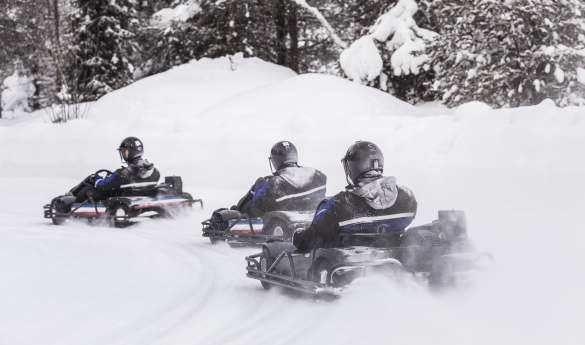 Ice Kart Racing at Aurora Village
