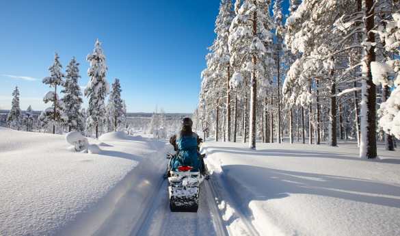 Snowmobile safari at Beana Laponia