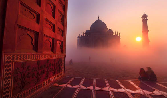 Sunrise at the Taj Mahal