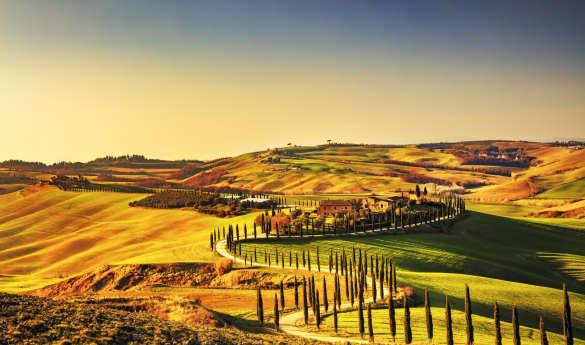 Cycling in the Val d'Orcia