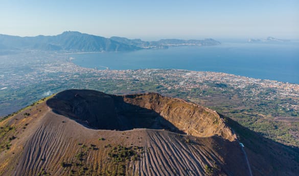 Peer into Mount Vesuvius (an active volcano!)
