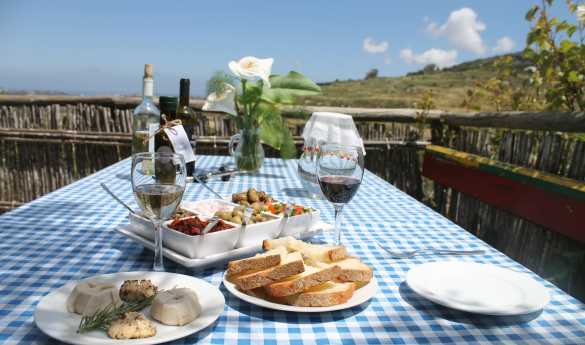 Rustic Farmer's lunch on a Private Olive Grove