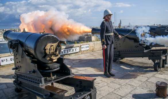Saluting Battery Gun Fire and Tour