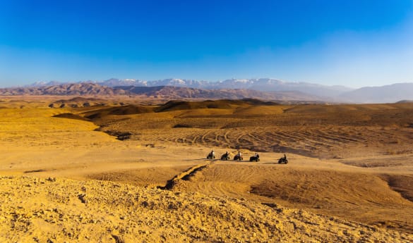 ATV ride in the Agafay desert