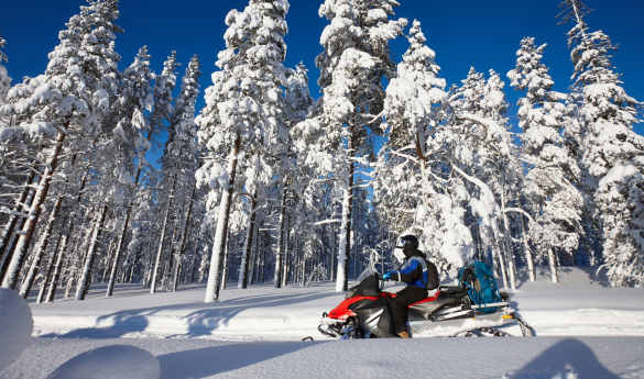 Snowmobile safari from Arctic Bath hotel