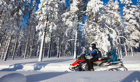 Snowmobile Tour in Swedish Lapland