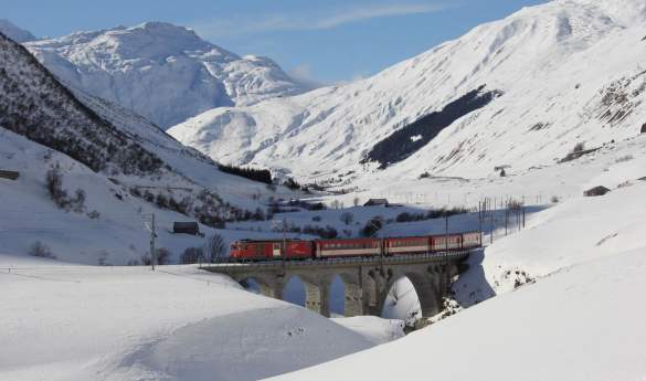 Ski Switzerland by Glacier Express Train