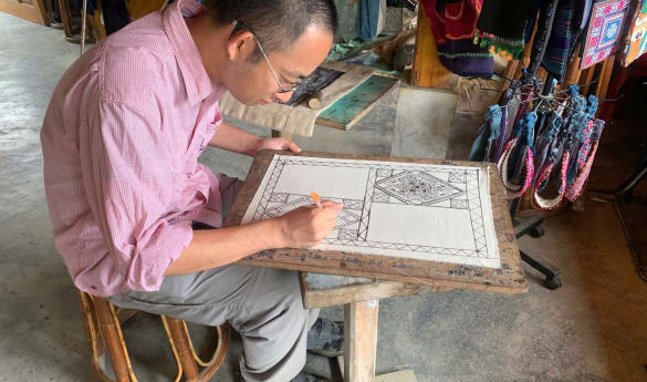 Textiles & Trek - H'Mong Batik and Folk Art