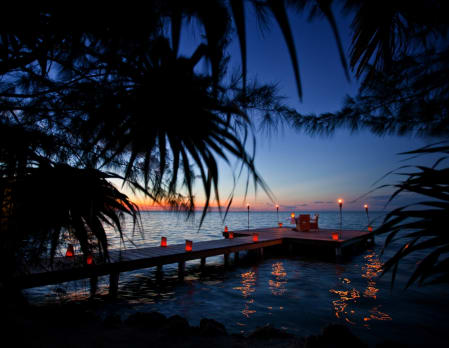 Private sunset picnic at Cayo Espanto