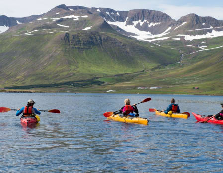 Sea kayaking in Siglufjordur