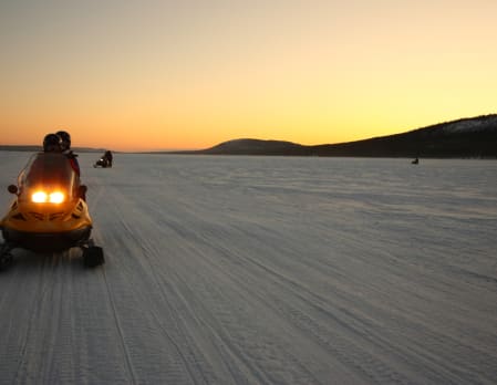 Snowmobiling in the Troll Peninsula