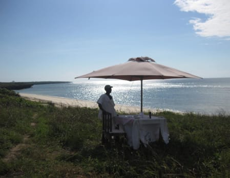 Private beach breakfast