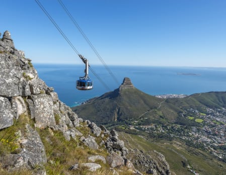 Cable car trip to the peak of Table Mountain