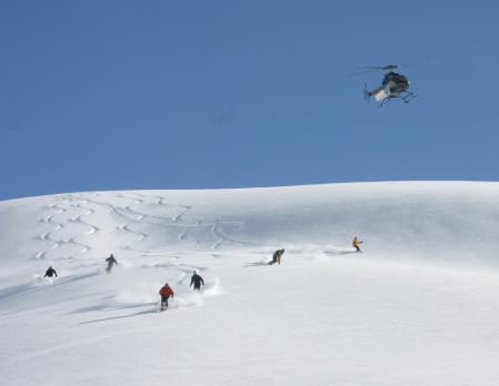 Heli-skiing in Swedish Lapland