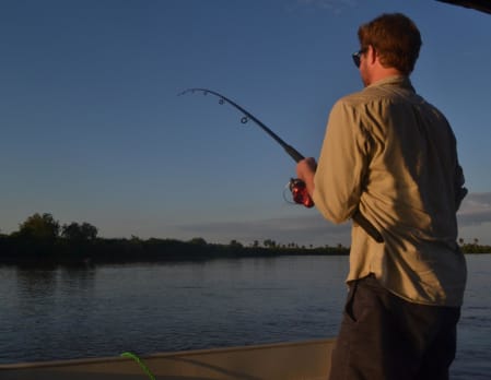 Fishing in the Selous Game Reserve