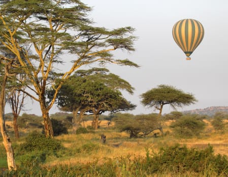 Hot air ballooning over the Serengeti