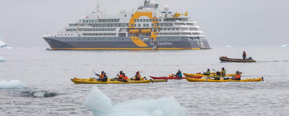 Kayaking from the boat  