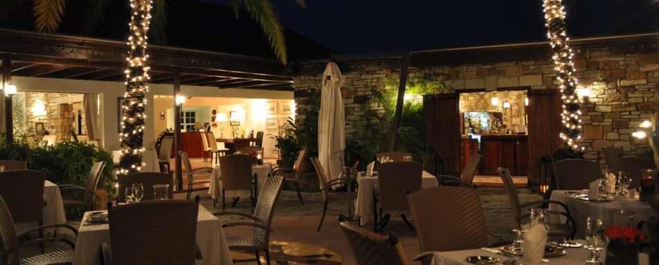 Terrace Restaurant by night - The Inn at English Harbour