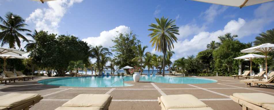 Pool area at The Inn at English Harbour