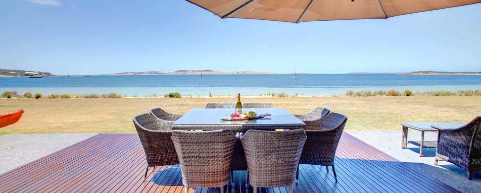 Table and Beach View  