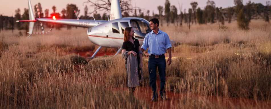 Helicopter over Uluru  