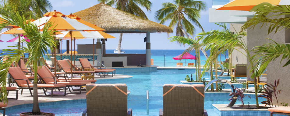 Adults-only pool- loungers 