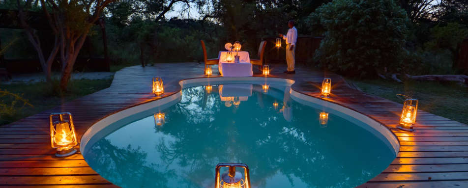 Pool at night - Kanana Camp