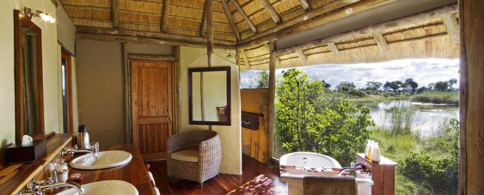 Bathroom View Kwando Lagoon Camp