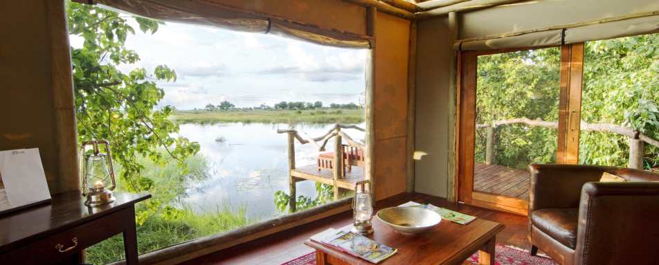 Room lounge - Kwando Lagoon Camp