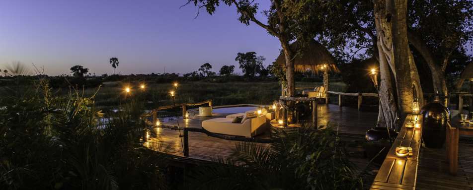 The main area at dusk - Little Mombo