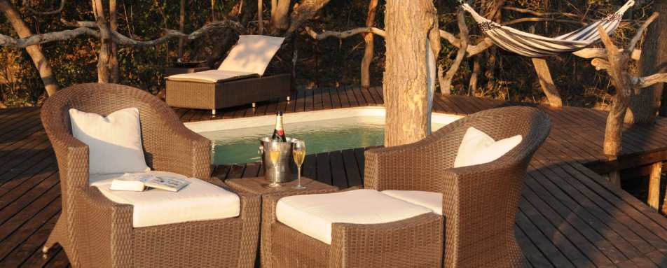 Drinks on the deck - Macatoo Camp