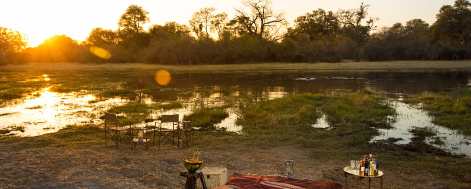 Machaba Camp Sunset Lake 