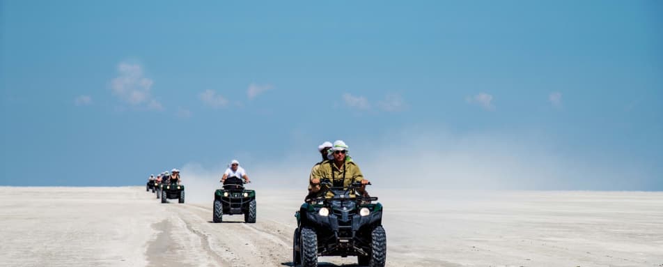 Quad biking on Makgadikgadi Pans - Botswana for Teenagers