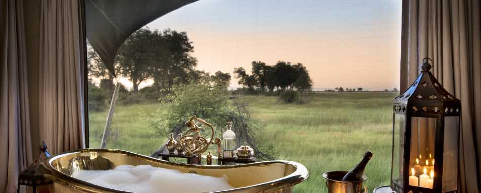 Duba Plains tented bathroom 