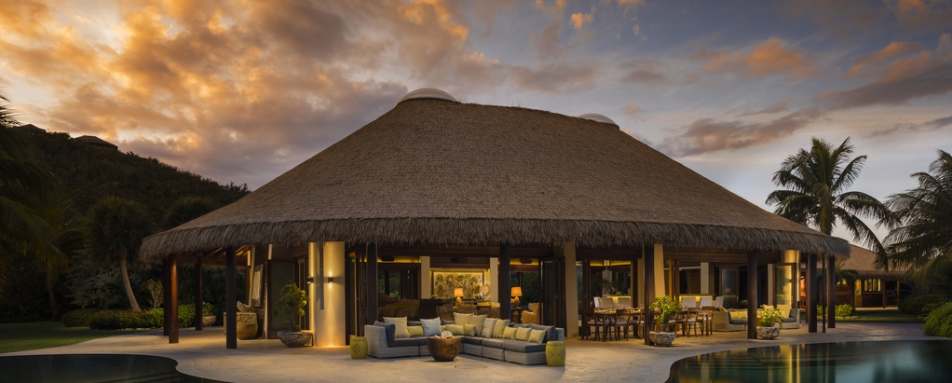 Beach Houst at Sunset 