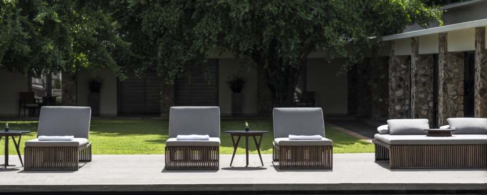 Swimming Pool Loungers - Amansara