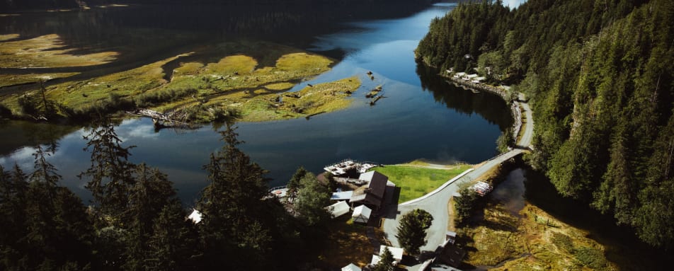 Long Shot of the waterfront - Clayoquat Wilderness 
