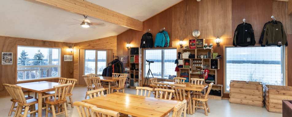 Dining room at Dymond Lake Ecolodge 