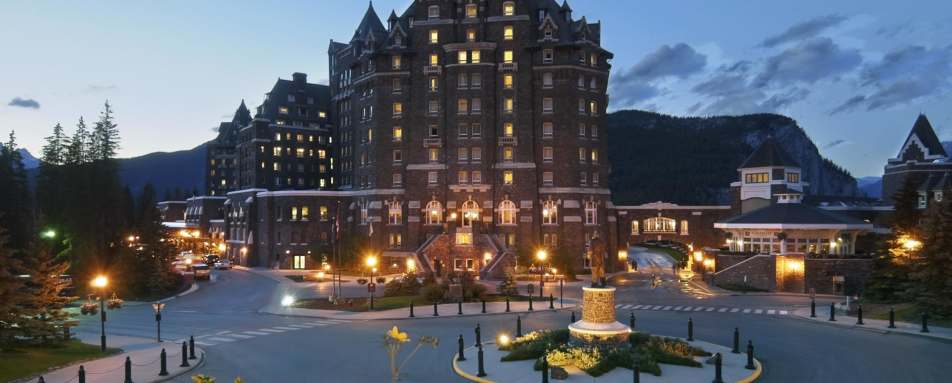 Hotel entrance  - Fairmont Banff Springs