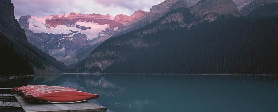 Canoes at Fairmont Chateau Lake Louise