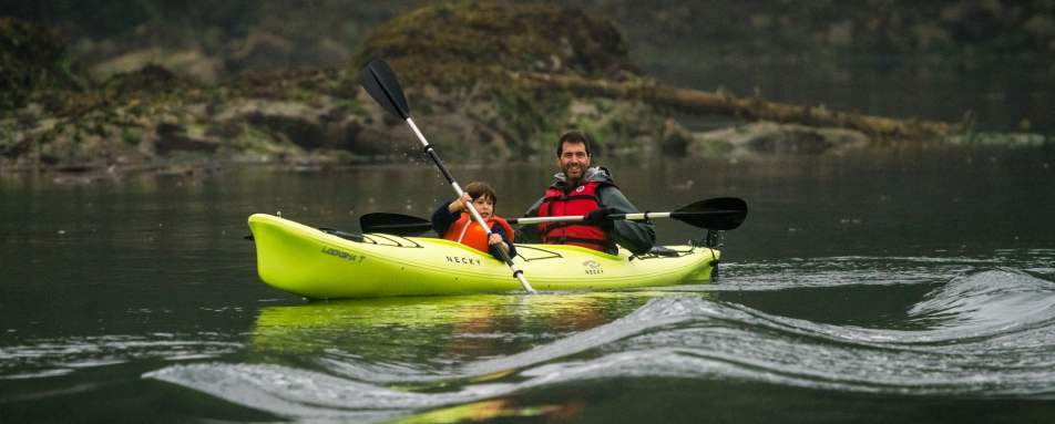Kayaking at Farewell Harbour