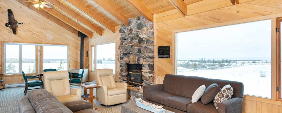 Lounge area at ecolodge  