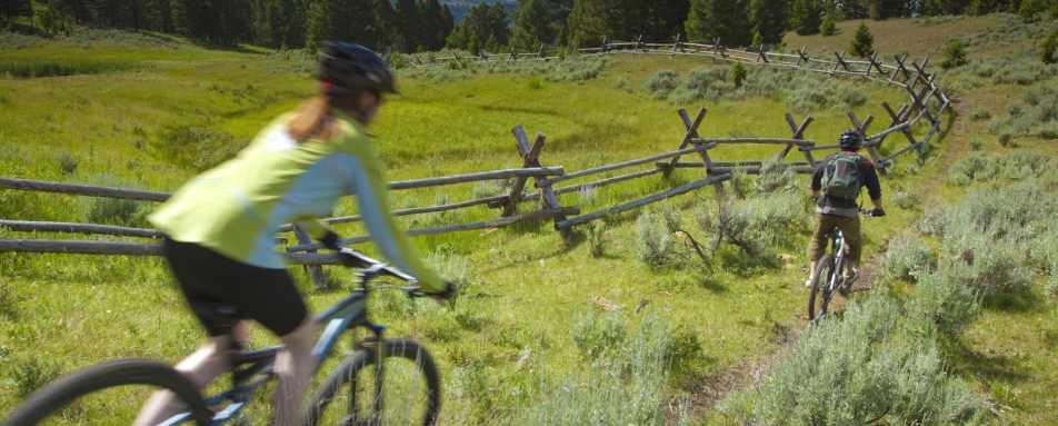 Cycling at the ranch  - West Coast Canada to the Wild West