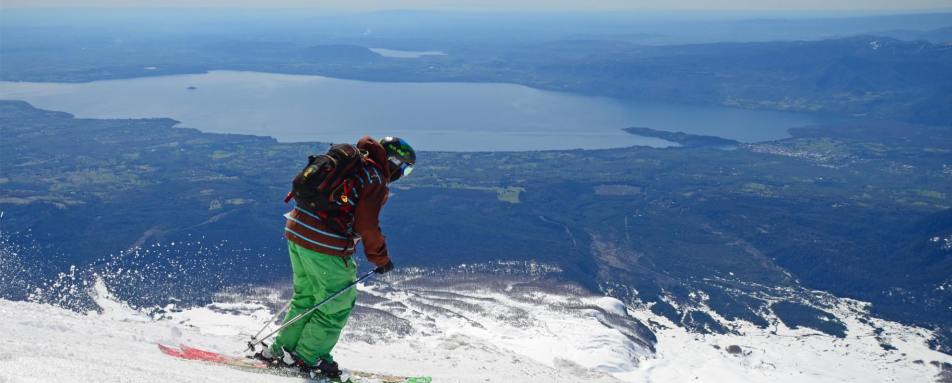 Skiing on Villarrica volcano   - Hotel Vira Vira